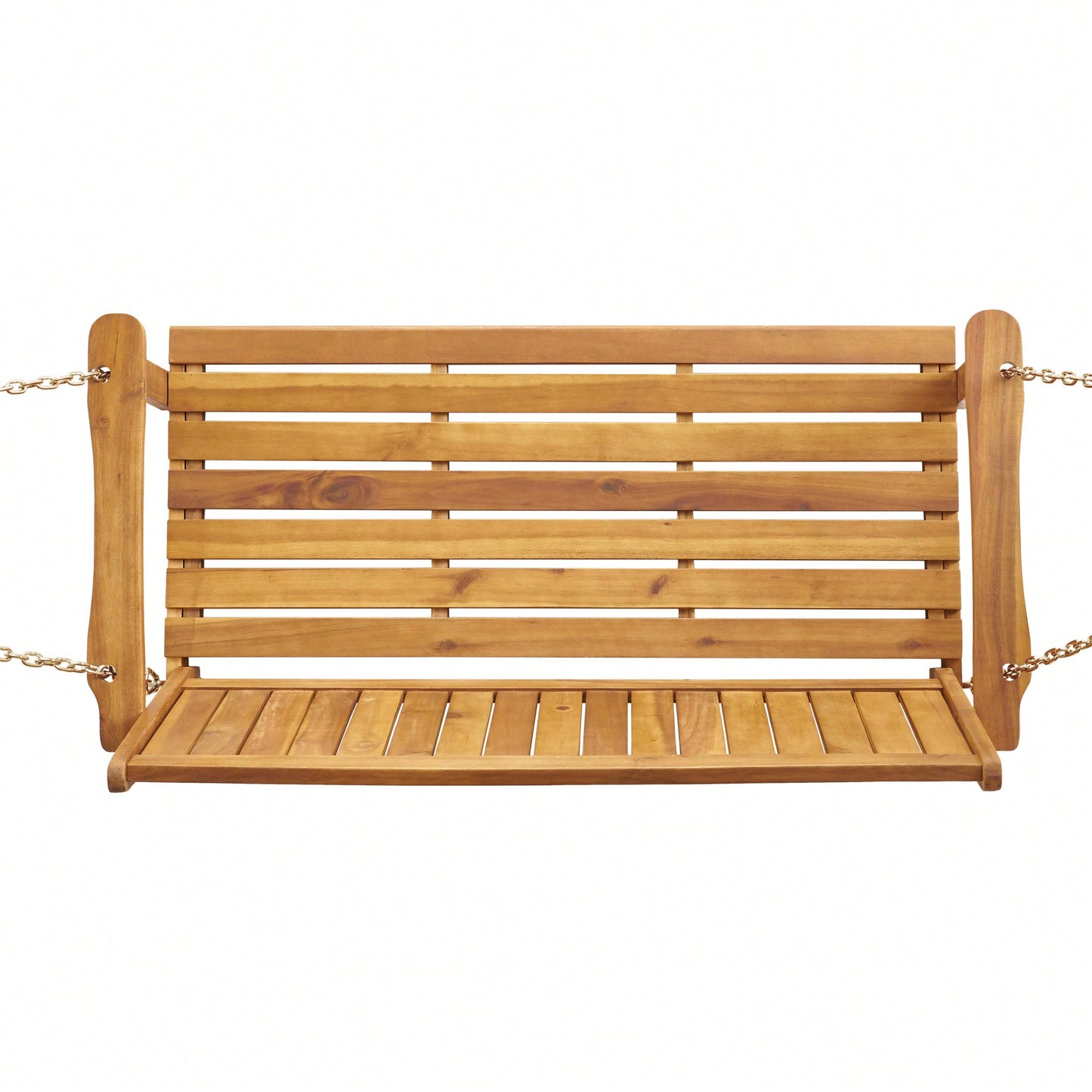 Elegant Outdoor Porch Swing With Comfortable Cushions And Sturdy Frame