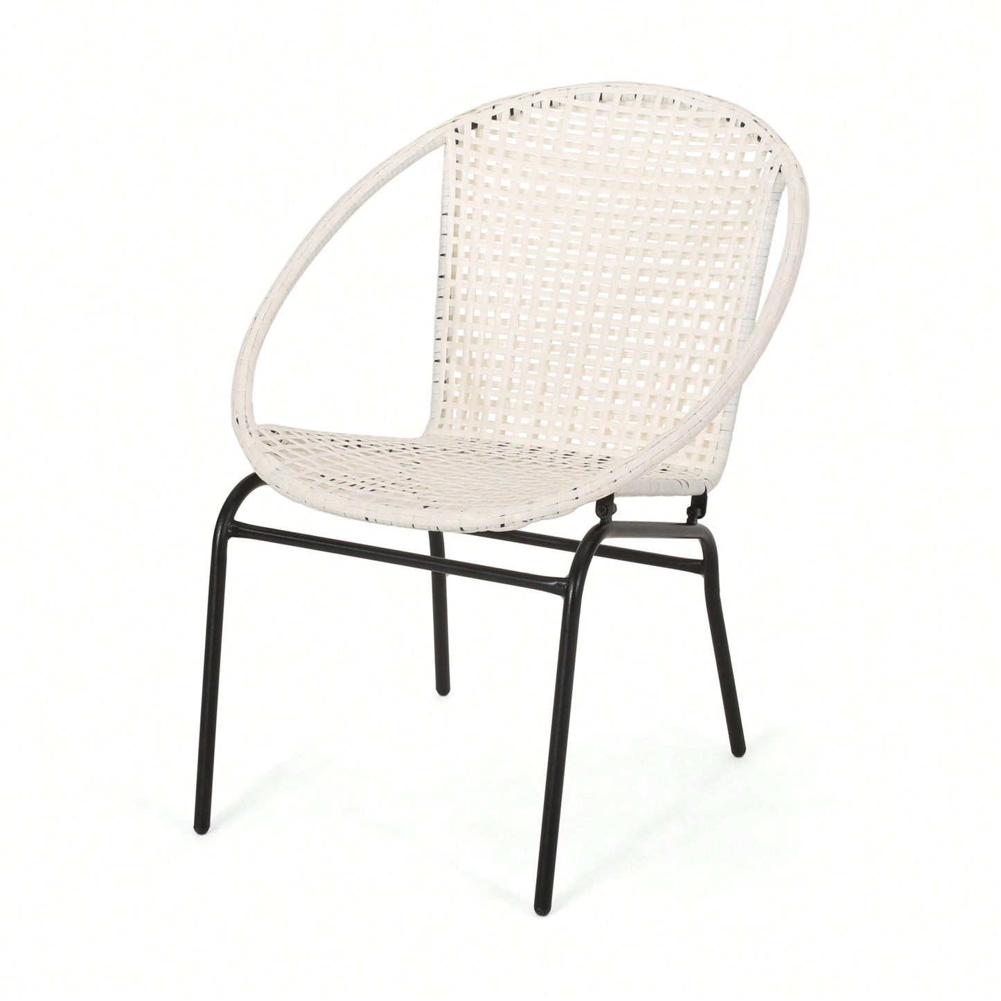 Set Of 2 Stylish Outdoor Wicker Chairs For Patio Garden Furniture