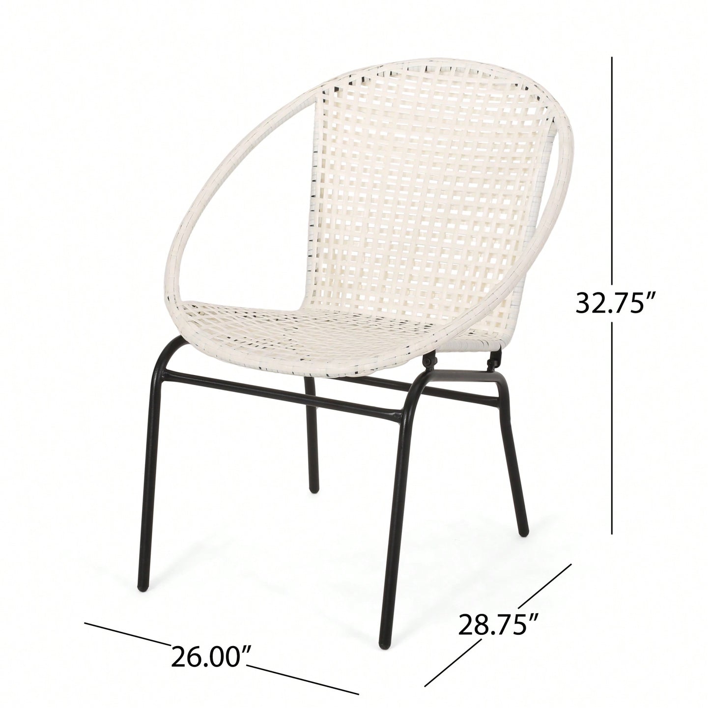 Set Of 2 Stylish Outdoor Wicker Chairs For Patio Garden Furniture