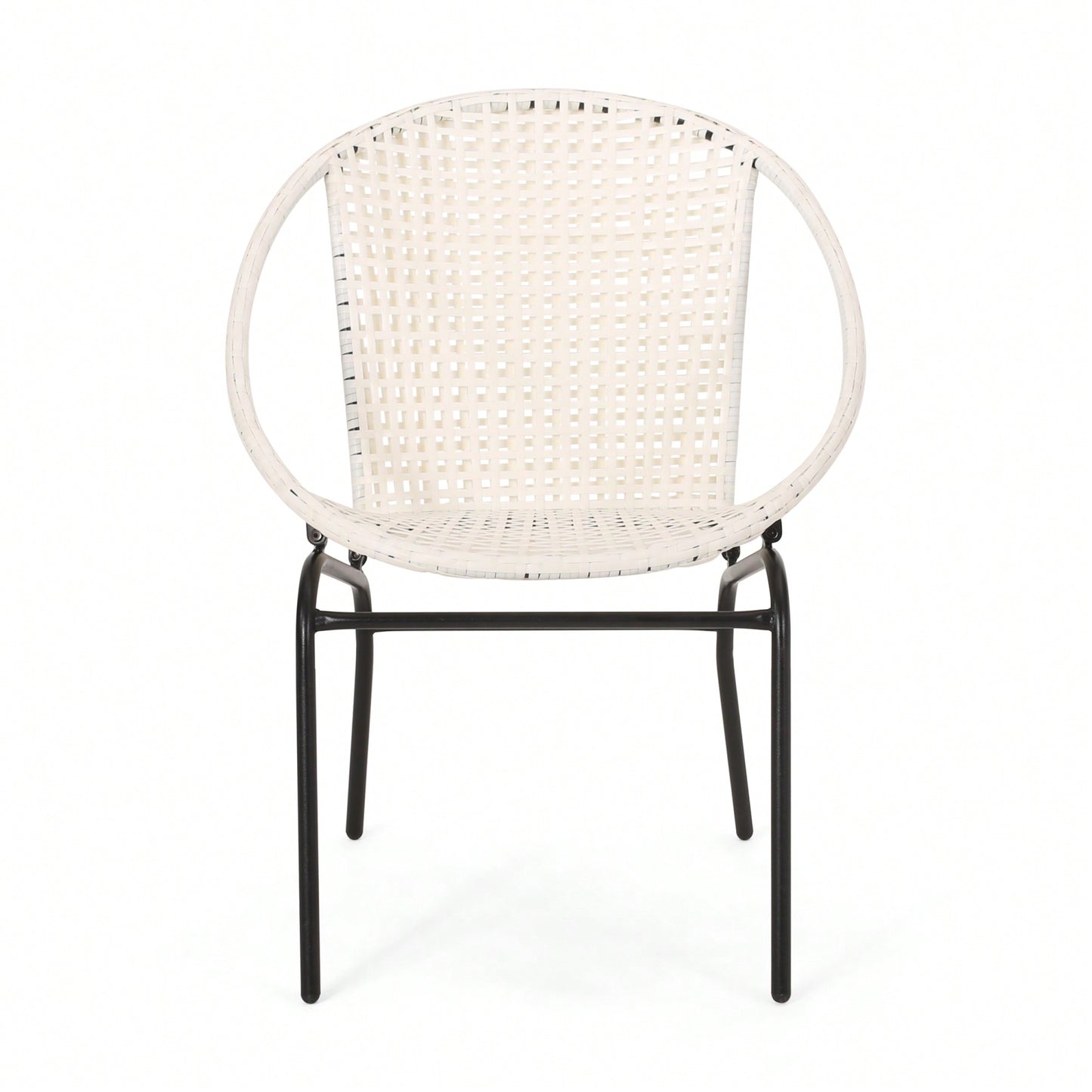 Set Of 2 Stylish Outdoor Wicker Chairs For Patio Garden Furniture