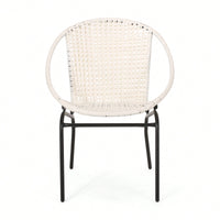 Set Of 2 Stylish Outdoor Wicker Chairs For Patio Garden Furniture