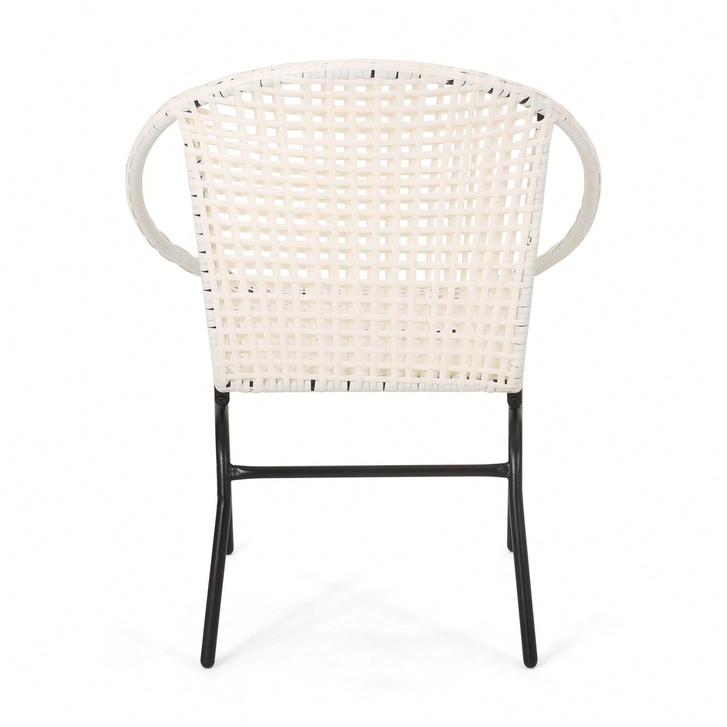 Set Of 2 Stylish Outdoor Wicker Chairs For Patio Garden Furniture