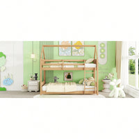 Twin Over Twin Bunk Bed With Headboards Footboards Guardrails And Ladder Rubber Wood Construction Light Grey