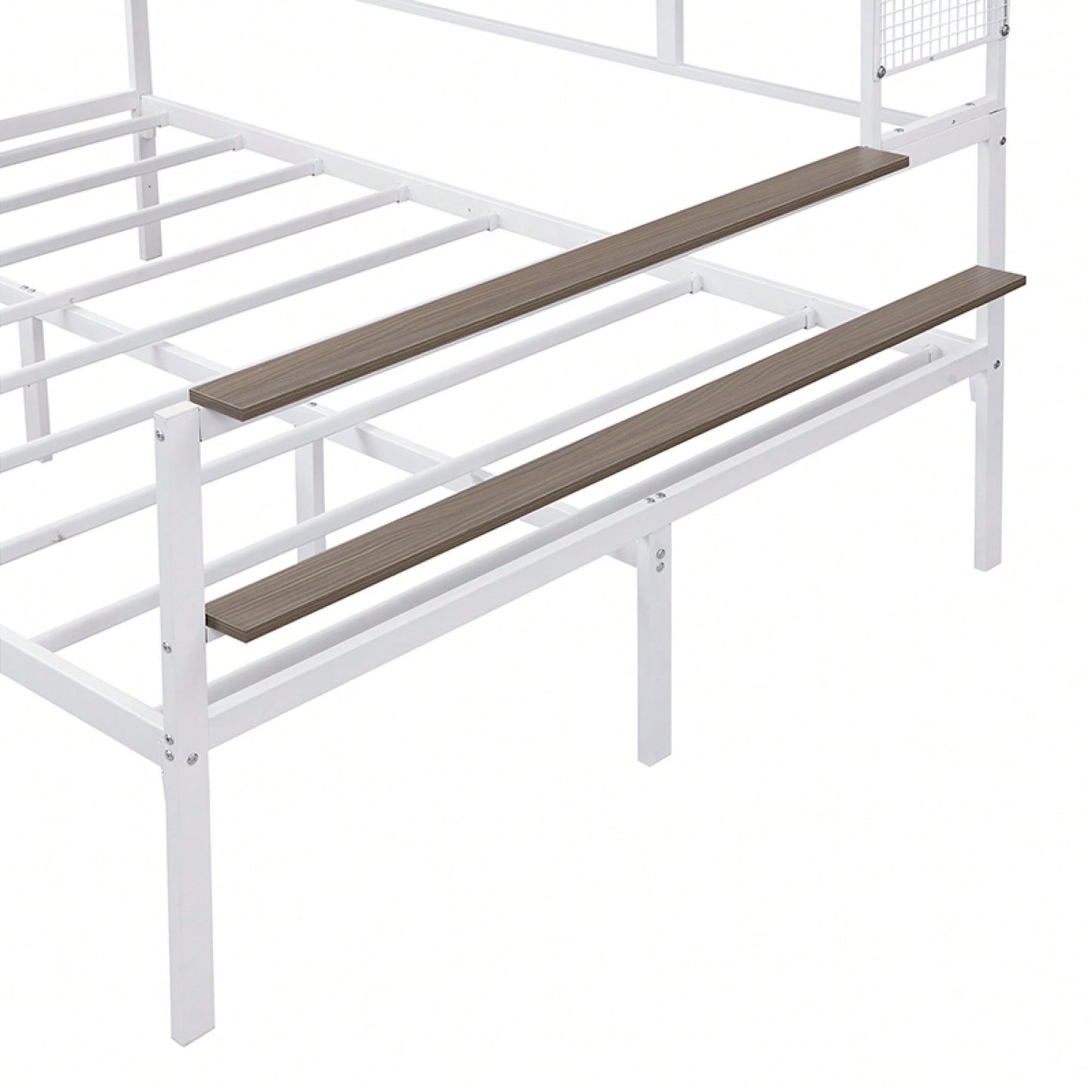 Versatile Metal Daybed With Adjustable Desk, Shelving Units, And Clothes Hanger In Black Finish