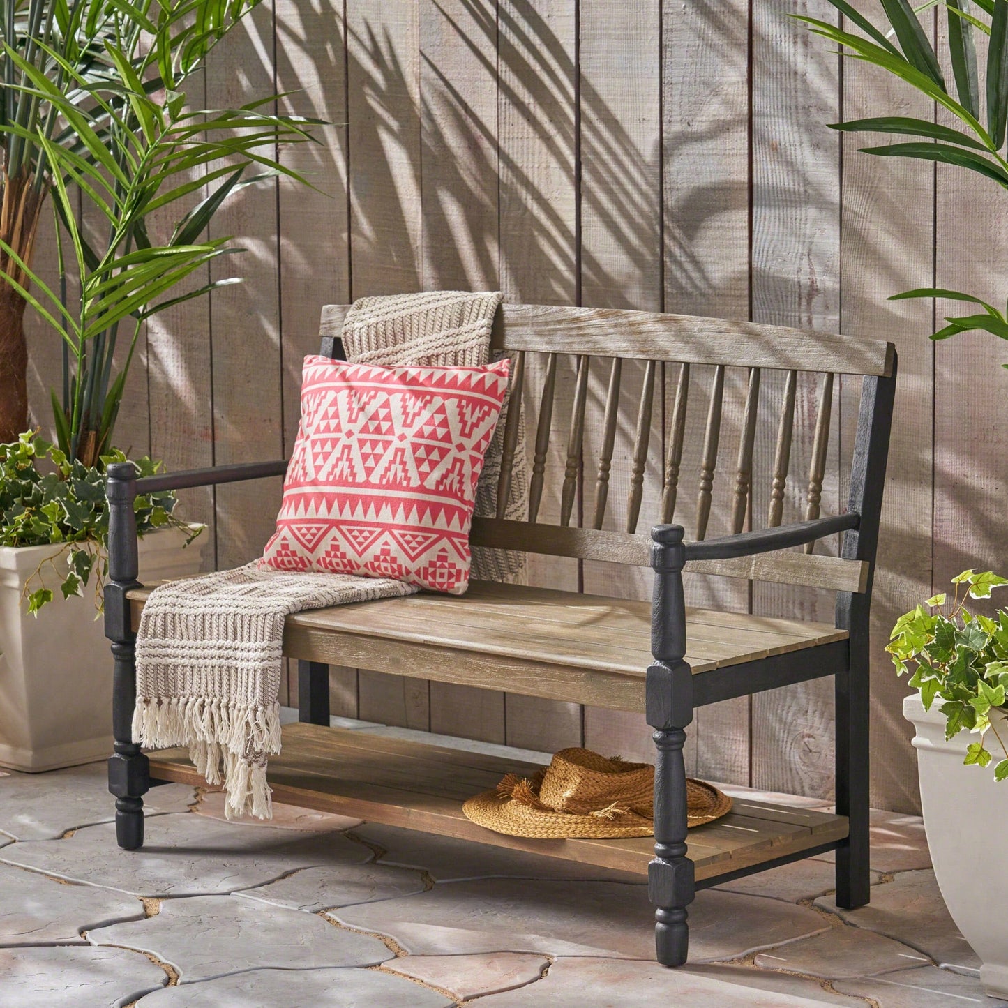 Elegant Outdoor Garden Bench With Comfortable Seating And Durable Design