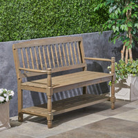 Elegant Outdoor Garden Bench With Comfortable Seating And Durable Design