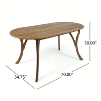 Elegant 70 Inch Acacia Wood Dining Table For Modern Homes