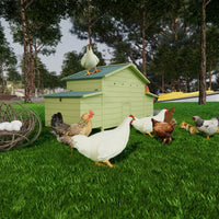 Spacious Wooden Chicken Coop Outdoor Hen House With Free-Range Doors Nesting Boxes And Perch For Poultry Care