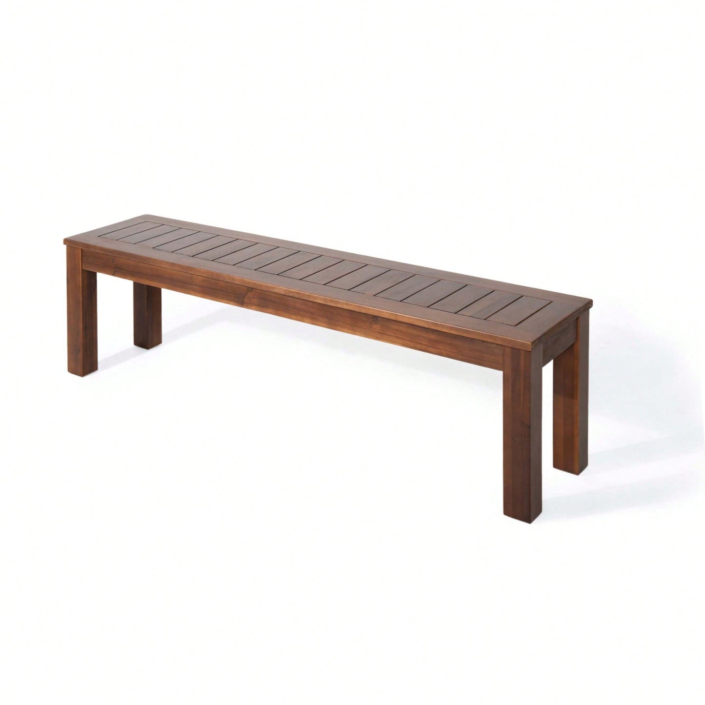 Set Of 2 Elegant 61.75 Inch Outdoor Benches For Patio And Garden Seating