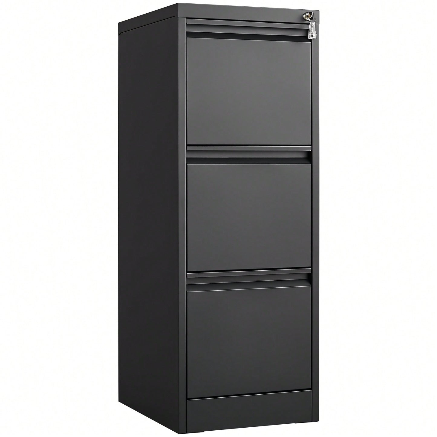 Metal Vertical File Cabinet With Lock For A4 Legal Letter Size Storage Office Home Assembly Required