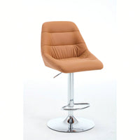Set Of 2 Adjustable Height Swivel Bar Stools With Chrome Footrest And Base Velvet Upholstery In Grey Easy To Clean