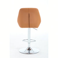 Set Of 2 Adjustable Height Swivel Bar Stools With Chrome Footrest And Base Velvet Upholstery In Grey Easy To Clean