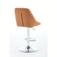 Set Of 2 Adjustable Height Swivel Bar Stools With Chrome Footrest And Base Velvet Upholstery In Grey Easy To Clean