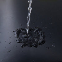 Solid Wood Round Dining Table With Rattan Accents For 2-4 People 31.5 Inch Diameter Black