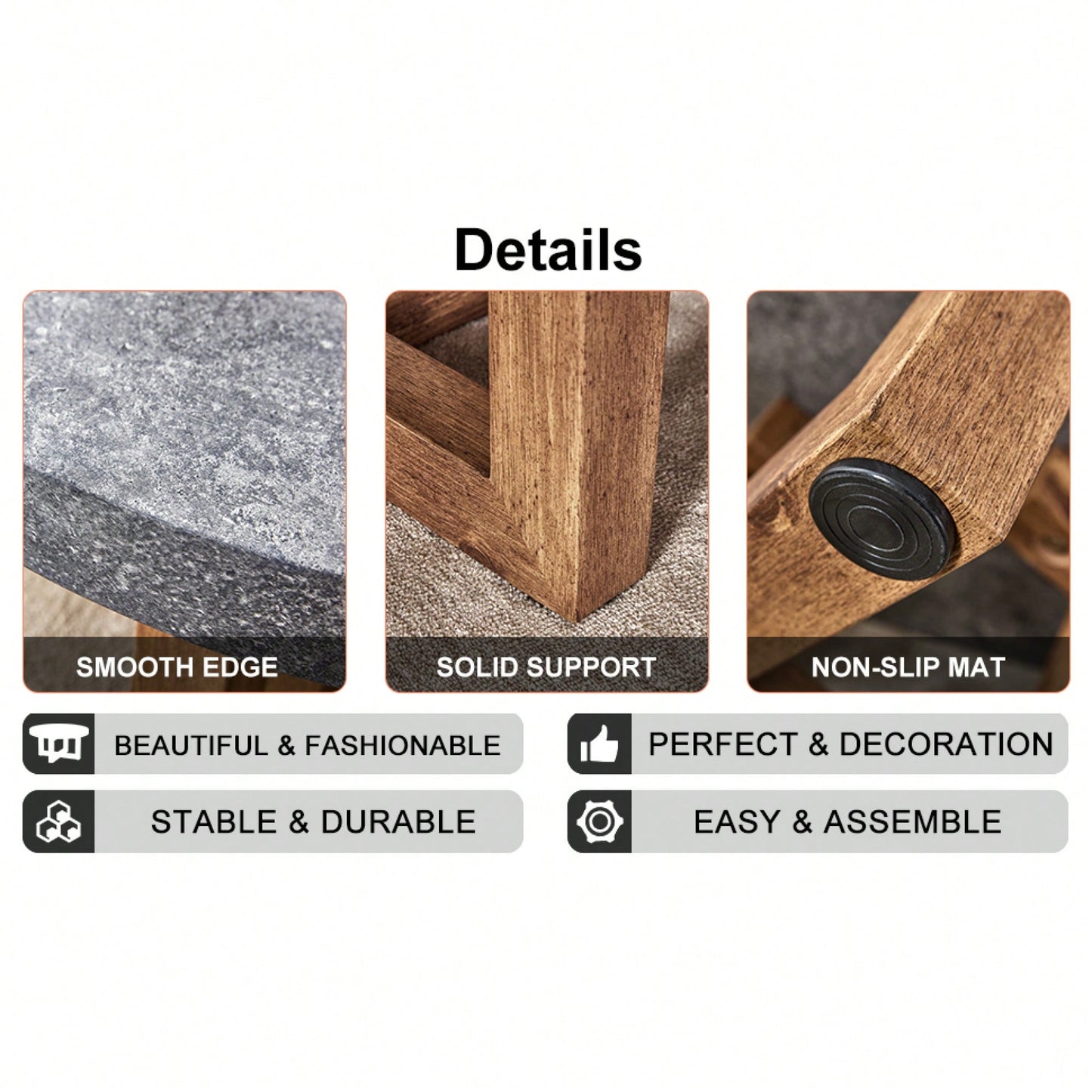 Modern Retro Circular Coffee Table 31.4 Inch Diameter MDF For Living Room Decor