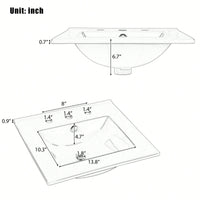 20.3 Inch Black Bathroom Vanity With Sink Soft-Close Door Functional Drawer And Door Shelf