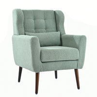 Comfy Teddy Fabric Accent Chair For Living Room And Bedroom Mid Century Lounge Armchair