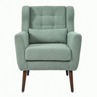 Comfy Teddy Fabric Accent Chair For Living Room And Bedroom Mid Century Lounge Armchair