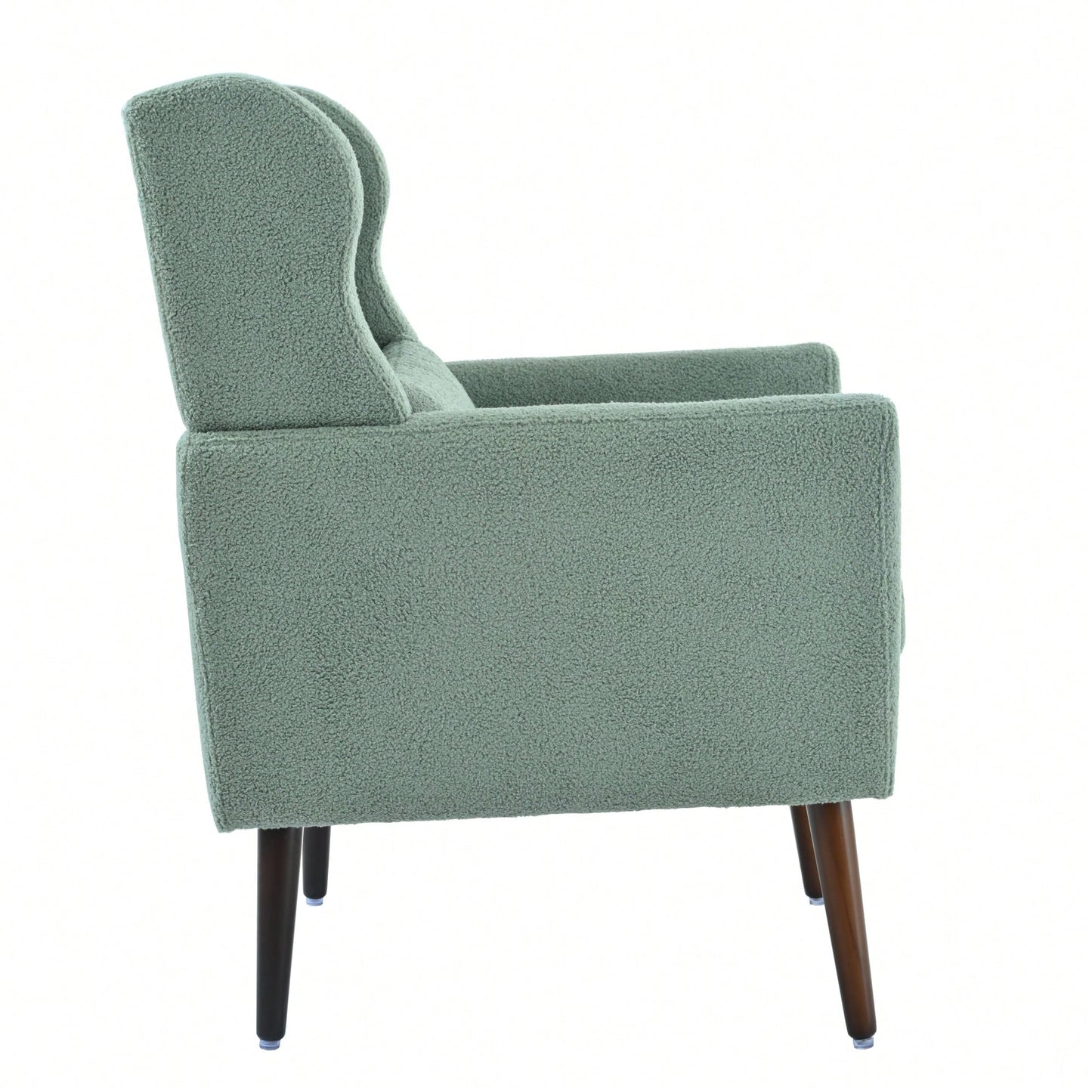 Comfy Teddy Fabric Accent Chair For Living Room And Bedroom Mid Century Lounge Armchair