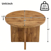42 Inch Round Dining Table For 4-6 Modern Kitchen Small Table For Home Office Cafe Restaurant Wine Bar Conference