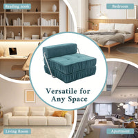 Versatile Folding Sofa Bed Futon Chair for Small Spaces Removable Back Cushion Perfect for Living Room Guest Room Home Office Apartments