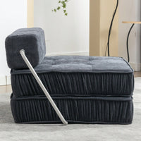 Versatile Folding Sofa Bed Futon Chair for Small Spaces Removable Back Cushion Perfect for Living Room Guest Room Home Office Apartments