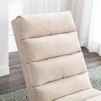 Ergonomic Electric Massage Chaise Lounge With Remote Control And 5 Modes For Indoor Relaxation In Office Living Room Or Bedroom Beige