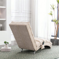 Ergonomic Electric Massage Chaise Lounge With Remote Control And 5 Modes For Indoor Relaxation In Office Living Room Or Bedroom Beige