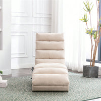 Ergonomic Electric Massage Chaise Lounge With Remote Control And 5 Modes For Indoor Relaxation In Office Living Room Or Bedroom Beige