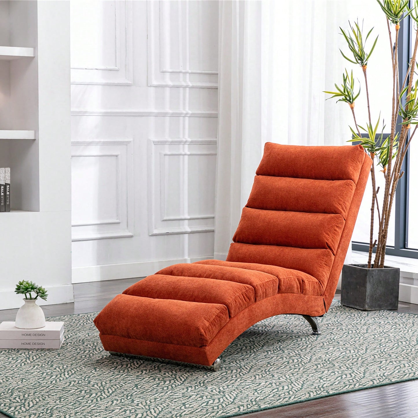 Ergonomic Electric Massage Chaise Lounge With Remote Control And 5 Modes For Indoor Relaxation In Office Living Room Or Bedroom Beige
