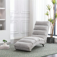 Ergonomic Electric Massage Chaise Lounge With Remote Control And 5 Modes For Indoor Relaxation In Office Living Room Or Bedroom Beige