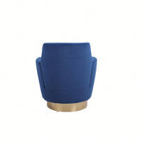 Comfy Swivel Barrel Chair With Gold Stainless Steel Base For Living Room And Bedroom Reading Chair In Brownish Red