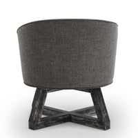 360° Swivel Lounge Chair With Cross-Shaped Wooden Base And Solid Wood Legs For Living Room Bedroom Office Beige