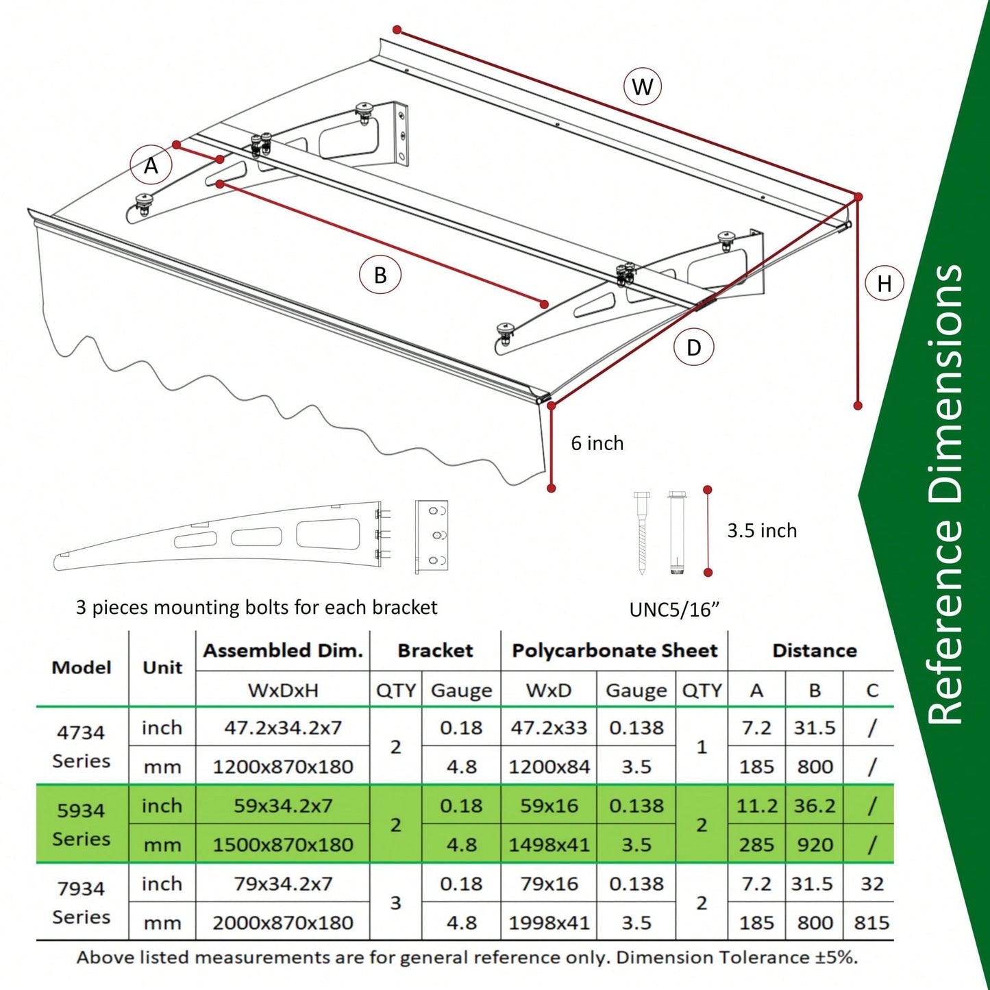Crystal Clear Polycarbonate Door Window Awning Canopy 59 Inch Wide X 34 Inch Deep Aluminum Alloy Valance For Wooden Wall House