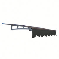 Crystal Clear Polycarbonate Door Window Awning Canopy 59 Inch Wide X 34 Inch Deep Aluminum Alloy Valance For Wooden Wall House