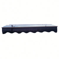 Crystal Clear Polycarbonate Door Window Awning Canopy 59 Inch Wide X 34 Inch Deep Aluminum Alloy Valance For Wooden Wall House