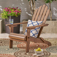 Comfortable Foldable Adirondack Chair For Outdoor Relaxation And Patio Use