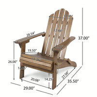 Comfortable Foldable Adirondack Chair For Outdoor Relaxation And Patio Use