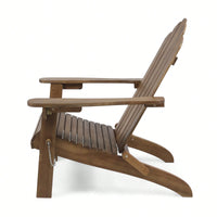 Comfortable Foldable Adirondack Chair For Outdoor Relaxation And Patio Use