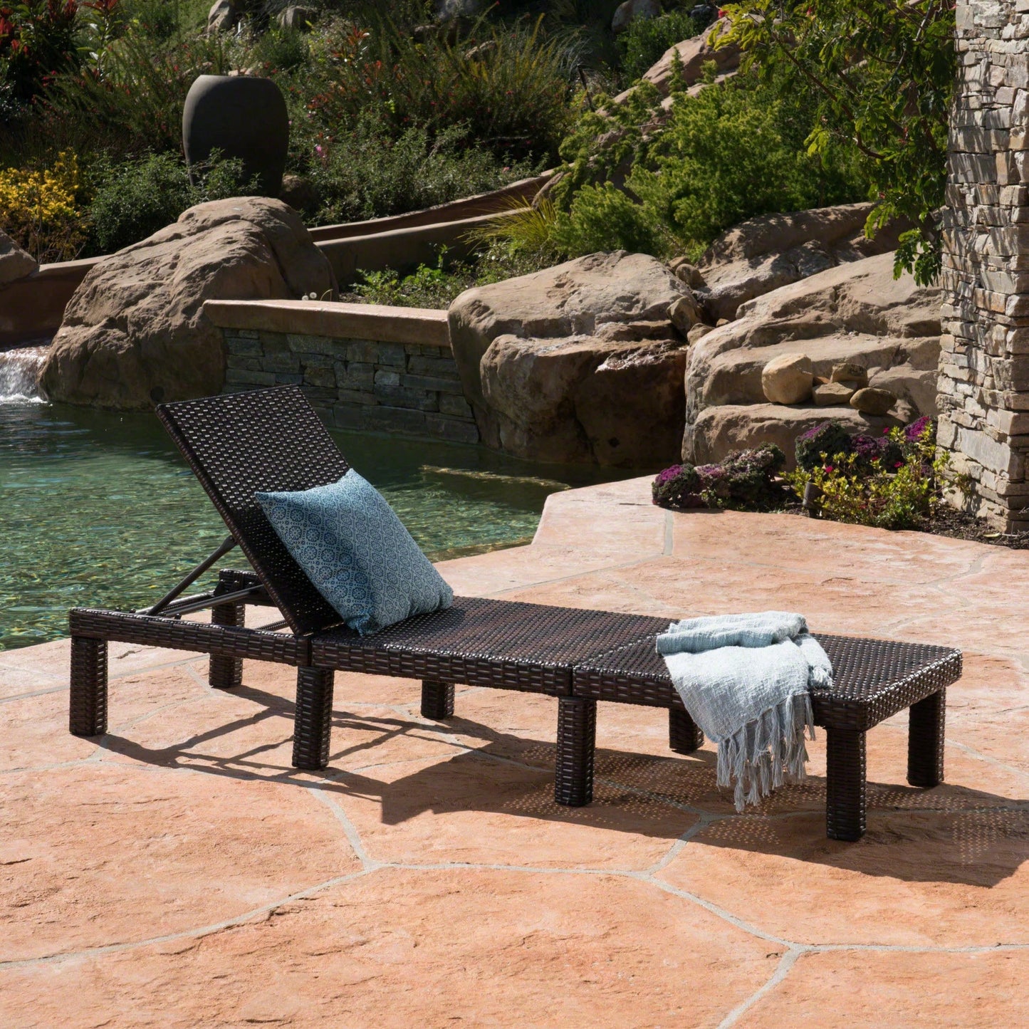 Outdoor Chaise Lounge Chair For Relaxation And Sunbathing - No Cushion Included