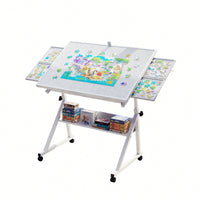 Versatile Jigsaw Puzzle Table With Adjustable Height And Storage Solutions For Easy Assembly And Organization