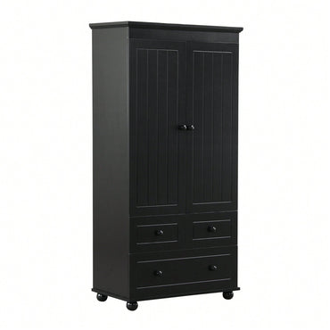 Versatile Tall Storage Cabinet With Three Drawers For Bathroom Or Office Organization In White