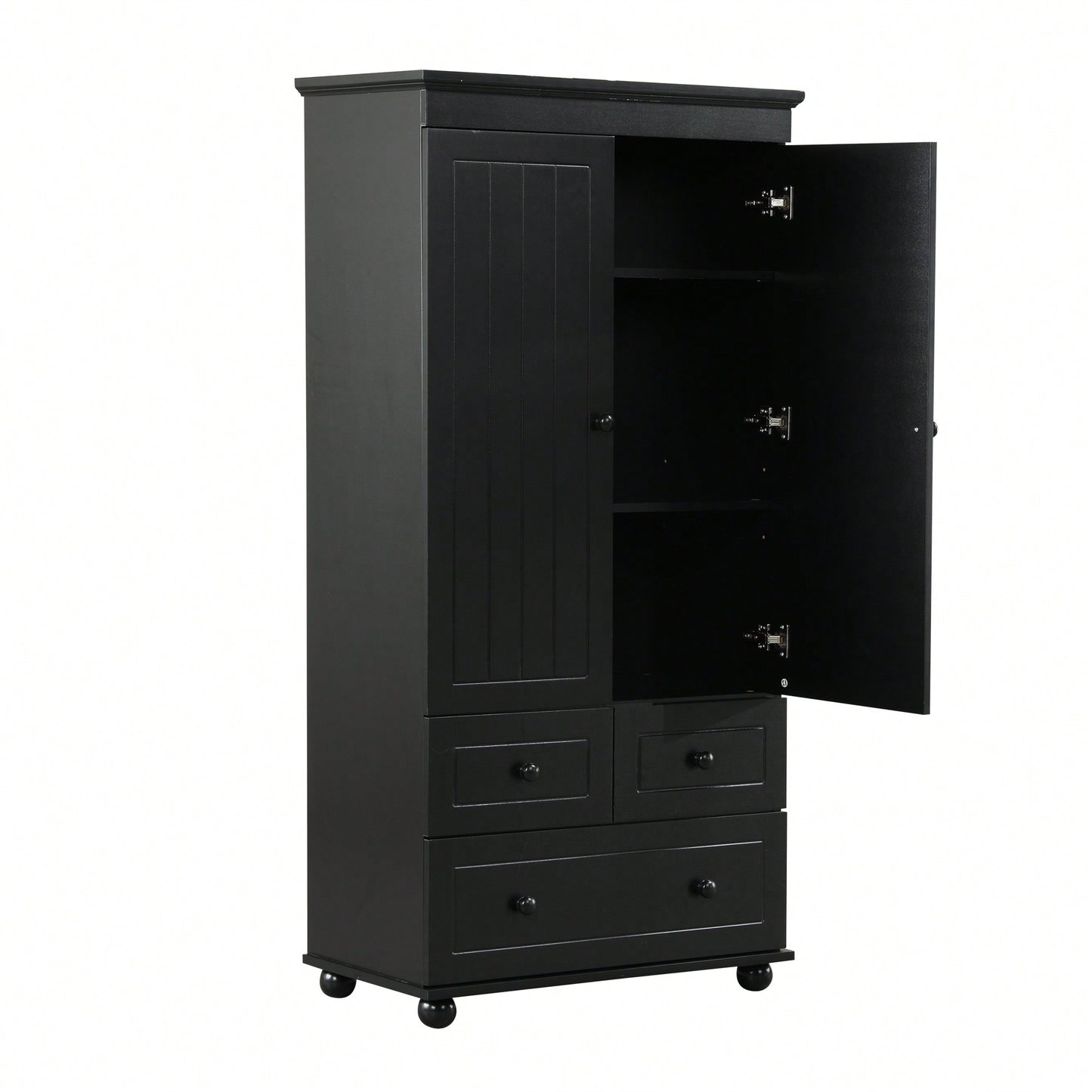 Versatile Tall Storage Cabinet With Three Drawers For Bathroom Or Office Organization In White