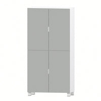 Spacious Shoe Storage Cabinet With Mirror For Entryway And Living Room, 4 Drawer Wardrobe Closet With Mirrors For Bedroom, White Finish