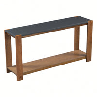 Minimalist Console Table With Bottom Shelf And Four Legs For Entryway Hallway Living Room Foyer Corridor