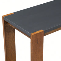 Minimalist Console Table With Bottom Shelf And Four Legs For Entryway Hallway Living Room Foyer Corridor