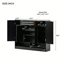 Sleek Modern Shoe Cabinet With Adjustable Shelves Minimalist Storage Organizer For Space-Saving Design Black