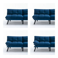 Modern Navy Blue Convertible Folding Sofa Bed For Stylish Living Spaces