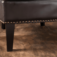 Luxurious Dark Brown PU Leather High Back Chair For Comfort And Style