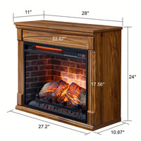 28 Inch Electric Fireplace Media Entertainment Center For Cozy Living Spaces